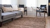 Picture of Unique Loom Solo Solid Shag Collection Modern Plush Sandy Brown Area Rug (7' 0 x 10' 0)