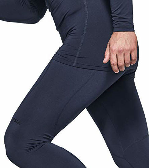 GetUSCart- TSLA Men's Thermal Compression Pants, Athletic Sports