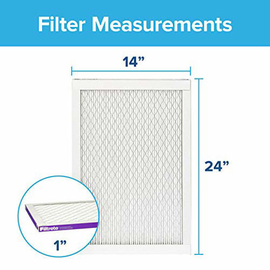 Picture of Filtrete 14x24x1, AC Furnace Air Filter, MPR 1500, Healthy Living Ultra Allergen, 6-Pack (exact dimensions 13.81 x 23.81 x 0.78)