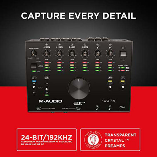 Picture of M-Audio AIR 192|14 - 8-In 4-Out USB Audio / MIDI Interface with Recording Software from Pro-Tools & Ableton Live, Plus Studio-Grade FX & Instruments