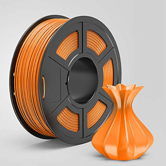 Picture of TECBEARS PLA 3D Printer Filament 1.75mm Orange, Dimensional Accuracy +/- 0.02 mm, 1 Kg Spool, Pack of 1