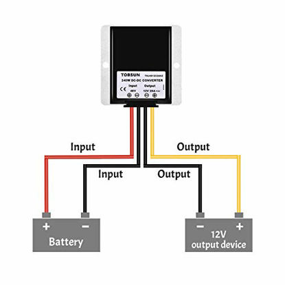 Picture of Kohree DC/DC Converter Regulator Reducer 48V Step Down to DC 12V 20A 240W Golf Cart Waterproof Power Supply Transformer Volt Module