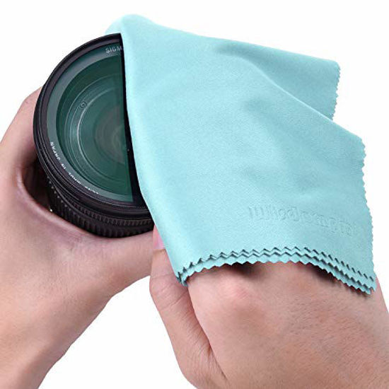 Picture of Wisdompro Extra Large 4-Pack Microfiber Cleaning Cloth For Laptop, LCD TV, Computer Screen, Monitor, Tablet, Camera Lens, Glass, Lenses, Phone, iPhone, iPad, other Delicate Surface - Mint (16x16 Inch)