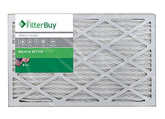 Picture of FilterBuy 17x20x1 MERV 8 Pleated AC Furnace Air Filter, (Pack of 4 Filters), 17x20x1 - Silver