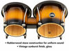 Picture of Meinl Percussion Bongos with Rubberwood Stave Shells - NOT MADE IN CHINA - Natural Buffalo Skin Heads, 2-YEAR WARRANTY, Sun burst (HB100VSB)