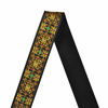 Picture of Amumu Guitar Strap Sparkly Golden Thread Embroidery Cotton for Acoustic, Electric and Bass Guitars with Strap Blocks & Headstock Strap Tie - 2" Wide