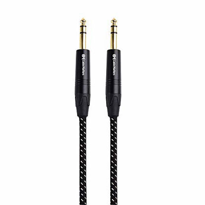 Picture of Cable Matters Premium Braided Balanced 1/4 Inch TRS Cable (1/4 to 1/4 Cable) - 6 Feet