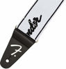 Picture of Fender Weighless Strap - Running Logo - White/Black