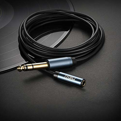 Picture of MillSO 1/4 to 3.5mm Headphone Adapter (10 Feet) TRS 6.35mm 1/4 Male to 3.5mm 1/8 Female Stereo Jack Audio Adapter for Amplifiers, Guitar Amp, Keyboard Piano, Home Theater, Headphones - 10 Feet/3M