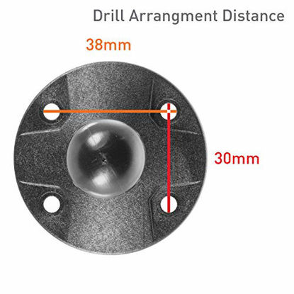 Picture of iBOLT 25mm / 1 inch Composite AMPS Round Adapter Plate for Industry Standard Dual Ball Socket mounting arms