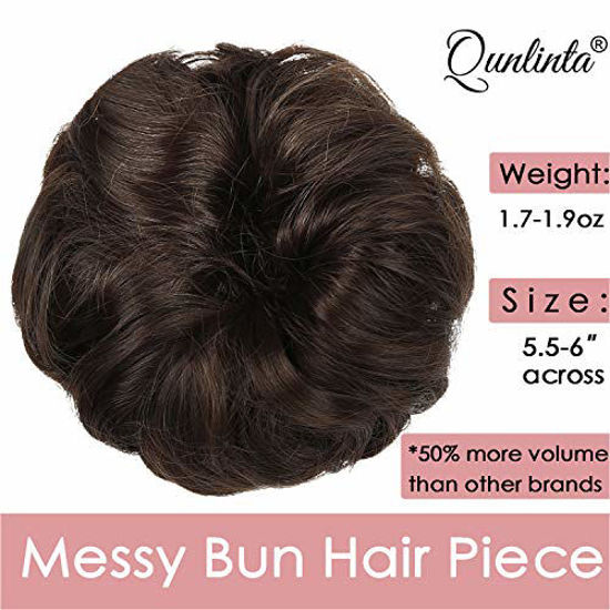 Picture of Messy Bun Hair Piece Thick Updo Scrunchies Hair Extensions Ponytail Hair Accessories Medium Brown