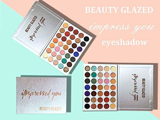 Picture of Eyeshadow Palette Matte Eyeshadow Pallet Pigmented Shades Makeup Palette Set Shimmer Foils Eye Makeup Long Lasting Palette of Shades 35 Colors Waterproof and Sweatproof