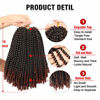 Picture of 10 Inch Spring Twist Crochet Braids Hair for Butterfly Locs Bomb Twist Crochet Hair Beyond Beauty Ombre Colors Synthetic Fluffy Hair Extension 3 Packs 30 Strands 135g/Pack(10 Inch, T1B 350)