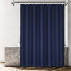 Picture of Waffle Weave Shower Curtain Hotel Luxury Spa, 230 GSM Heavy Duty Fabric, Water Repellent, Navy Blue, 71x72 Inch