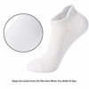 Picture of CelerSport Ankle Athletic Running Socks Low Cut Sport Tab Sock for Men and Women (6 Pairs), Medium, White