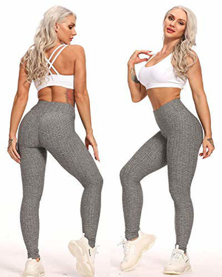 FITTOO Womens High Waisted Yoga Pants Tummy Control Scrunched Booty  Leggings Wor