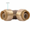 Picture of SharkBite U256LFA 90 Degree Elbow Plumbing Pipe Connector 3/4 In, PEX Fittings, Push-to-Connect, Copper, CPVC, 3/4 inch x 3/4 inch