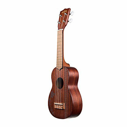 Picture of Kala Mahogany KA-15S-H2 Soprano Ukulele (Hawiian Islands with Tattoo Band)