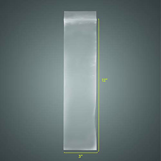 Picture of SNL Quality Zip Lock Reclosable Clear Disposable Plastic Bags, Strong | 3" X 12" - 2 MIL - 100 Bags