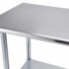 Picture of ROCKPOINT NSF Stainless Steel Commercial Kitchen Work Table with 4 Casters Wheels-30x24inch