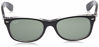 Picture of Ray-Ban unisex adult Rb2132 New Wayfarer Sunglasses, Black on Transparent/Green, 58 mm US