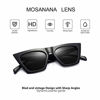 Picture of Mosanana Square Cateye Sunglasses for Women 2019 2020 Trendy Fashion Black Baddie Tortoise Shell Retro Vintage Cat Eye Lady Thick Small Shade Popular Sharp angular chunky skinny cool trending cute