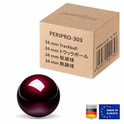 Picture of Perixx Peripro-303GR Small Trackball, 1.34 Inches Replacement Ball for Perimice and M570, Glossy Red (18021)