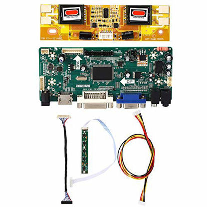 Picture of Computer Monitors LCD Driver Board HDMI+VGA+DVI+Audio Input LCD Controller Board LCD Panel Universal LCD Driver Board
