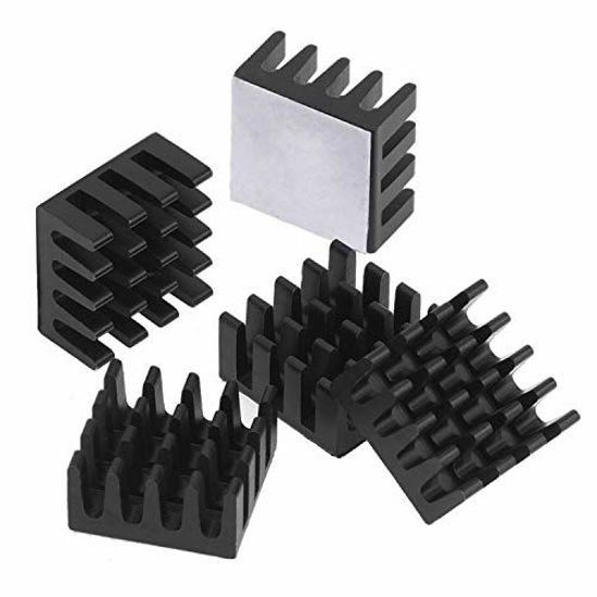 Picture of Easycargo 20pcs Raspberry Pi 4 Heatsink Kit Aluminum + Copper + 3M 8810 Thermal Conductive Adhesive Tape for Cooling Raspberry Pi 4 B, Raspberry Pi 3 B+