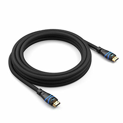 Picture of BlueRigger 4K HDMI Cable (25 Feet, Black,4K 60Hz, High Speed, Nylon Braided)