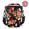 Picture of USA Gear SLR Camera Case Bag (Floral) with Top Loading Accessibility, Adjustable Shoulder Sling, Padded Handle, Weather Resistant Bottom - Comfortable, Durable and Light Weight for Travel