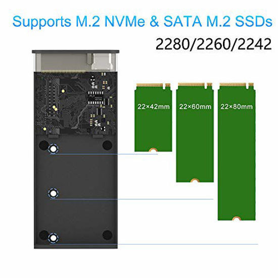 10gbps M2 Ssd Case Nvme Sata Dual Protocol M.2 To Usb Type C 3.1 Ssd  Adapter For Nvme Pcie Ngff Sata Ssd Disk Box M.2 Ssd Case