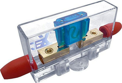 Picture of Jex Electronics in-Line Car Audio Maxi Blade Fuse Holder 4ga 12V/24V/32V DC + Free 10-100A Fuse