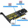 Picture of Pci-e nvme Adapter 3 in 1 M.2 and mSATA SSD Adapter Card for M.2 NVME to PCIE Adapter,M.2 SATA SSD to SATA III Adapter,mSATA to SATA Adapter