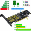 Picture of Pci-e nvme Adapter 3 in 1 M.2 and mSATA SSD Adapter Card for M.2 NVME to PCIE Adapter,M.2 SATA SSD to SATA III Adapter,mSATA to SATA Adapter