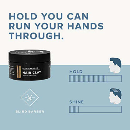 Picture of Blind Barber Bryce Harper Hair Clay - Volumizing Styling Paste for Men, Strong Hold Matte Finish, Water Based Hair Product for Men - (2.5oz / 70g)