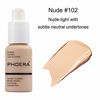 Picture of 2 Pcs PHOERA Soft Matte Full Coverage Liquid Foundation Brighten Highlighting Matte Oil Control Concealer Facial Blemish Concealer Color Changing Foundation for Women Girls, 102 Nude & 103 Warm Peach