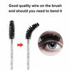 Picture of ChefBee 100PCS Disposable Eyelash Brush, Mascara Wands Makeup Brushes Applicators Kits for Eyelash Extensions and Eyebrow Brush with Container (Crystal Black)