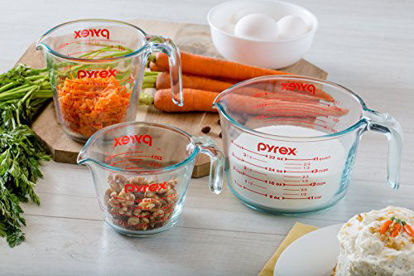 Picture of Pyrex Prepware 1-Quart Measuring Cup, Clear with Red Measurements