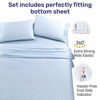 Picture of California Design Den 600 Thread Count Best Bed Sheets 100% Cotton Sheets Set - Extra Long-Staple Cotton Sheet for Bed 4 Piece Set with Deep Pocket (Urban HEX Blue, King Sheet Set - 600 TC)