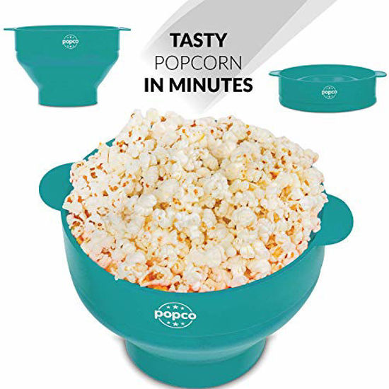The Original Popco Silicone Microwave Popcorn Popper with Handles, Silicone  Popcorn Maker, Collapsible Popcorn Bowls Bpa Free and Dishwasher Safe - 15