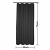 Picture of Stall Shower Curtain Fabric 36 x 72 Inch, Waffle Weave, Hotel Luxury Spa, 230 GSM Heavy Duty, Water Repellent, Black Pique Pattern Decorative Bathroom Curtain