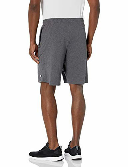 GetUSCart- Champion Men's Jersey Short With Pockets, Granite Heather, Small