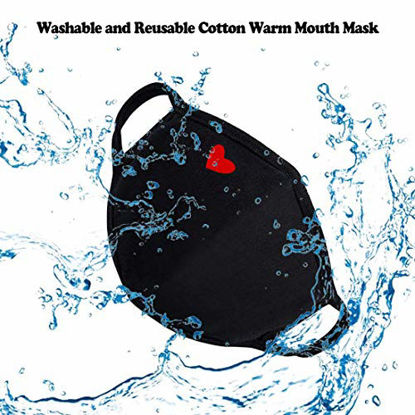 Picture of Fashion Cute Heart Face Protection - Unisex Cotton Dustproof Mouth Protection - Reusable Warm Windproof for Outdoor Activities