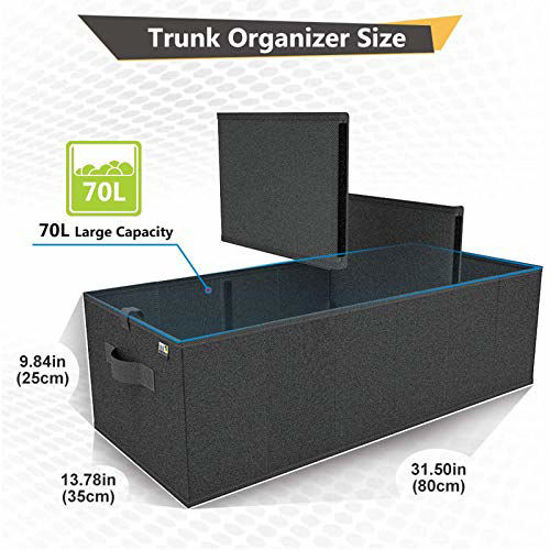 GetUSCart- MIU COLOR Car Trunk Organizer for SUV, Expandable Large  Capacity, Sturdy Cargo Trunk Storage Organizer, Non Slip Bottom