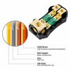 Picture of LEIGESAUDIO Copper 0/4 Gauge to 4/8 Gauge 60 Amp Mini ANL 2 Way Fuse Holder Distribution Block