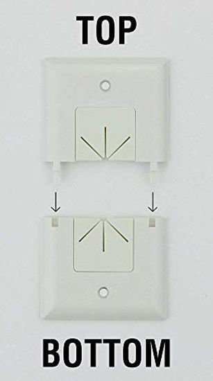 Picture of DataComm Electronics 45-0017-WH-2PK (2 Pack) Split Style TV Plate with Flexible AV/HDMI Cable Pass-Through - White