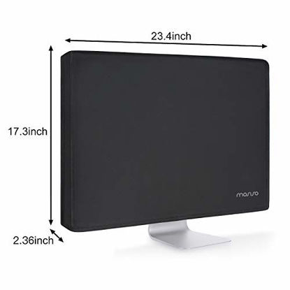 Picture of MOSISO Monitor Dust Cover 22, 23, 24, 25 inch Anti-Static Polyester LCD/LED/HD Panel Case Screen Display Protective Sleeve Compatible with 22-25 inch iMac, PC, Desktop Computer and TV, Black