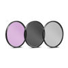 Picture of 3 Piece Filter Kit (UV-CPL-FLD) + Tulip Lens Hood + Soft Rubber Hood + Lens Cap + for Select Canon, Nikon, Sony, Olympus, Panasonic, Fuji, Sigma SLR Lenses, Cameras and Camcorders (77MM)