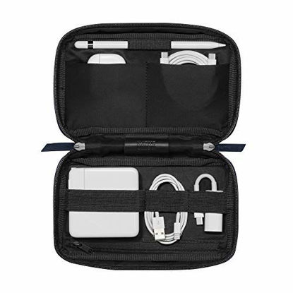 Picture of Native Union Stow Organizer - Premium Travel Tech Kit Crafted with Durable Canvas - Keep Essentials Organized with Flexible Storage & Quick-Access Pocket for Cables, Chargers, SIM Cards & More (Slate)